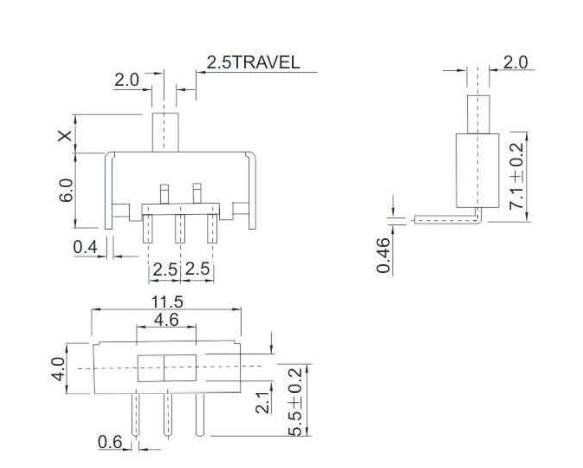 SS-12G21(1p1t)撥動(dòng)開關(guān)規(guī)格圖 SS-12G21(1p1t)撥動(dòng)開關(guān)規(guī)格圖