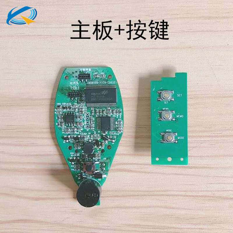 輕觸開關(guān)和按鍵開關(guān)在體溫計主板上的位置 輕觸開關(guān)和按鍵開關(guān)在體溫計主板上的位置