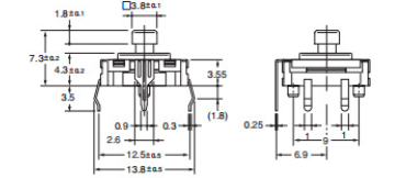 輕觸開關尺寸圖 輕觸開關尺寸圖