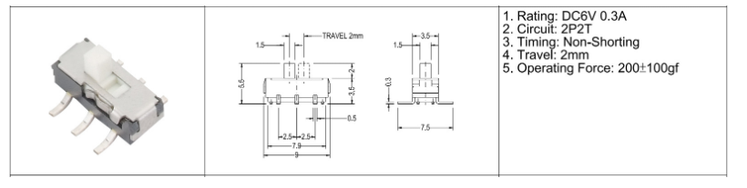 撥動開關6腳 撥動開關6腳