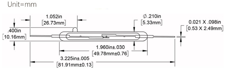 干簧管尺寸 干簧管尺寸
