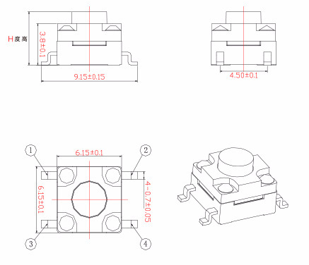 防水輕觸開關結構
