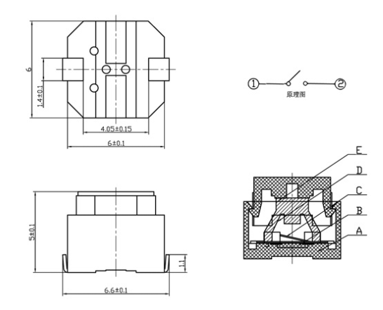 無聲輕觸開關(guān)尺寸