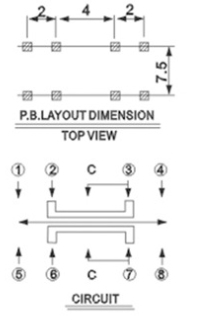 三檔八腳立式撥動開關接線方式 三檔八腳立式撥動開關接線方式
